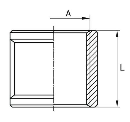 Muflík diamantový 3/4" mosaz K-270.MUF.20.Y.