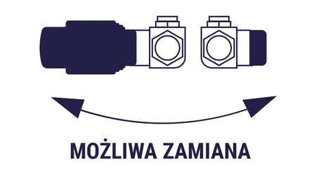 Diamantový termostatický set, axiální, rovný, bílý ART.432.ZEST.OS.B