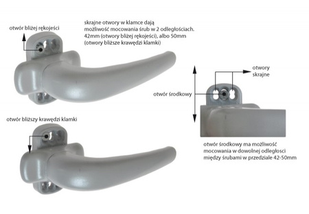 Hlavní klika dveří Comfort bílá s posilovačem řízení A3060 KL-AL-011