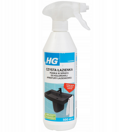 HG clean koupelnová pěna ve spreji na barevné koupelnové armatury 500 ml