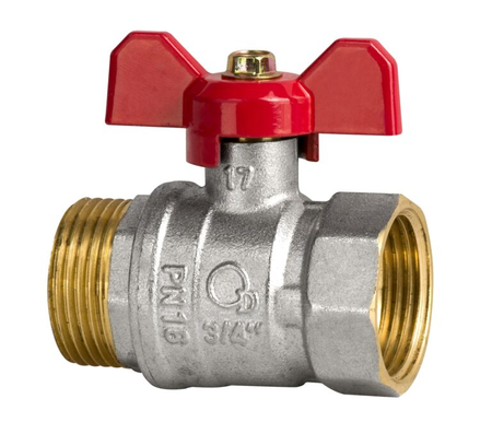 Diamantový kulový ventil Standard 1/2" s WZ sytičem a motýlkem ART.2471-15.WZ.MOT