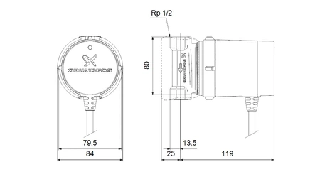 Cirkulační čerpadlo TUV Grundfos UP 15-14 BPM 97916771