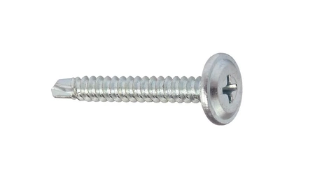 Samovrtný šroub s podložkou do kovu, pozinkovaný WSPC, 4,2x25mm