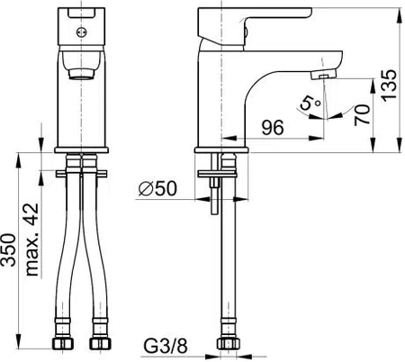 KFA Armatura stojánková umyvadlová baterie Sodalit 5542-815-00