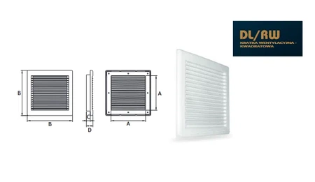 Ventilační mřížka Dospel Lux DL/135 RW bílá 007-0165