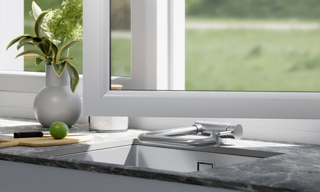 KFA Armatura podokenní kuchyňská baterie Theta II inox 6823-915-22