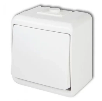 Karlik jednopólový, přisazený vypínač IP54, bílý Junior WHE-1