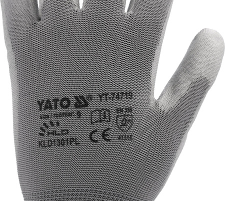 Pracovní rukavice Yato šedé vel. 10 YT-7472
