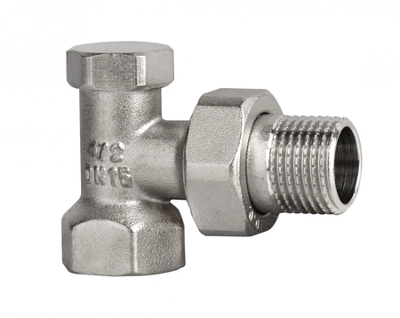 Diamantový uzavírací ventil radiátoru PN-M-75002-DN15, hranatý ART.65-1/2.0K