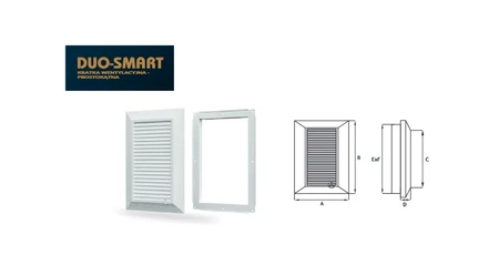 Dospel Duo Smart větrací mřížka 90x240 bílá 007-4174