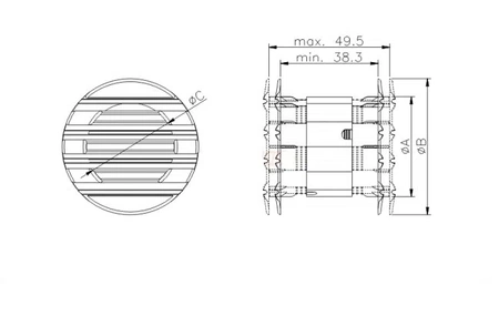 Přídavná dveřní rozeta RD 40/B 007-0702