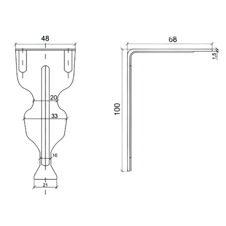 Diamantový ohýbaný kovový věšák, bílý BÍLÝ MET