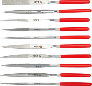 Sada diamantových pilníků na jehličnany Yato 4x160x50 mm, 10 dílů YT-6151