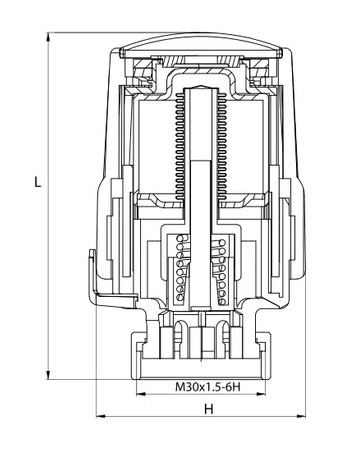 Diamantová termostatická hlavice model 400 ART.400