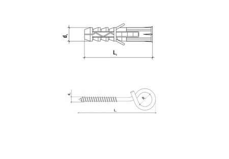 Wkręt-Met rozpěrná hmoždinka se šroubovacím háčkem 12x60mm HX-12