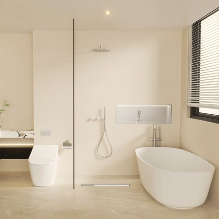 Balneo lineární odtok Duplex Next Mirror Silver 70cm