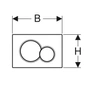 Tlačítko s dvojitým splachováním Geberit 115.770.DW.5