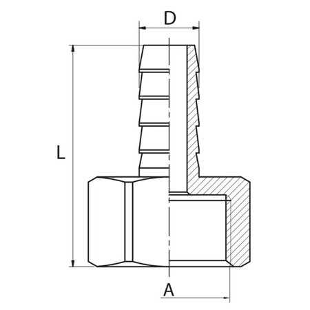 Diamantová spojka hadice 10mm 1/2" vnitřní závit ART.593DZ-15X10