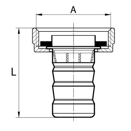 Hadicová spojka Diamond 3/4" pro vodovodní kohoutek ART chrom.210-20.KON.K