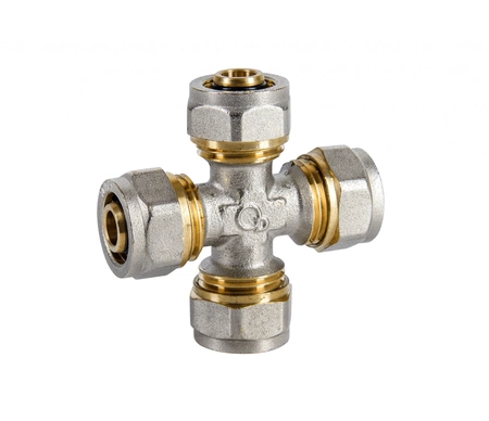 Diamantový pex-al-pex křížek kroucený 16mm FTN-011.16X16X16X16.CZ-4