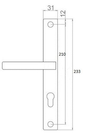 Dveřní klika Diana bílá 72WB 4-5039