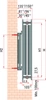Diamantový ocelový deskový radiátor 550x1100mm s bočním napájením a závěsem 22-550x1100