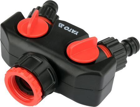 Rozdělovač přípojek Yato se 2 výstupy 3/4"-1" YT-89100