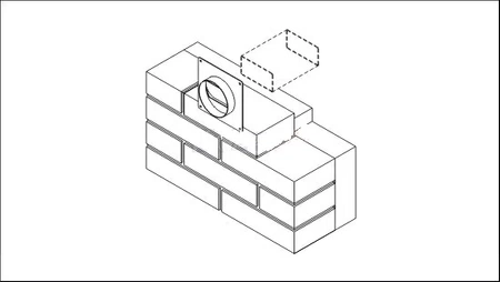 Doplňková stěnová příruba s klapkou D/UZP 104/110x55 007-0233