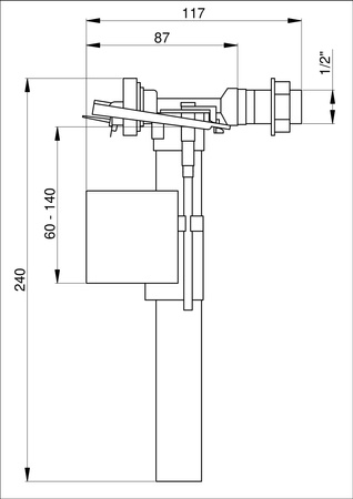 Inter Sano plnicí ventil TS 1/2"