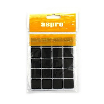 Aspro čtvercové plstěné podložky černé 20mm 20ks A-40002-03-020