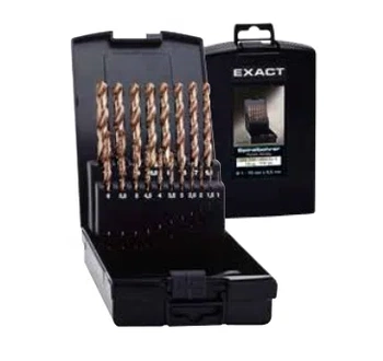 Přesná sada kobaltových vrtáků do kovu HSS-Co 5 DIN 338 typ VA 19 kusů 74161