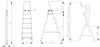 Drabex volně stojící hliníkový žebřík 1,30 m 1102
