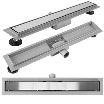 REA lineární odtok NEOX kartáčovaná ocel reverzibilní 2v1 90cm G2504