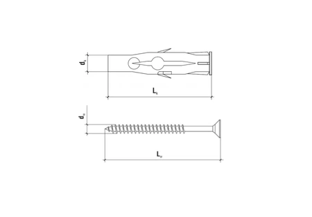 Wkręt-Met univerzální hmoždinka se šroubem se zápustnou hlavou RU-10080