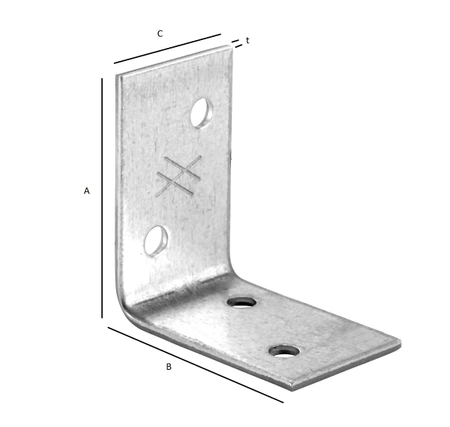 Úhlový konektor Simpson Strong-Tie 62x62x40x2mm ANPS206640
