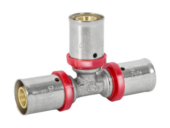 Diamantové tričko PEX-AL-PEX 16x16x16mm lisovaná mosaz FZZ-009.16X16X16.T-3