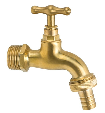 Diamantový 3/4" kohoutek s hadicovou spojkou žlutý leštěný ART.206-3/4.Y