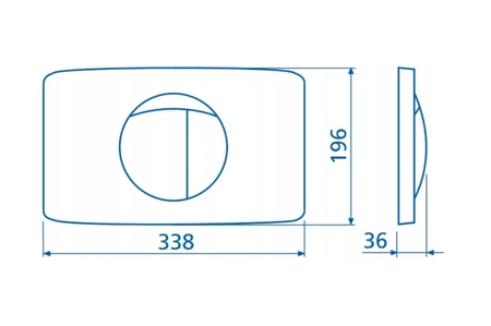 Splachovací tlačítko Sanit chrom 16.018.81