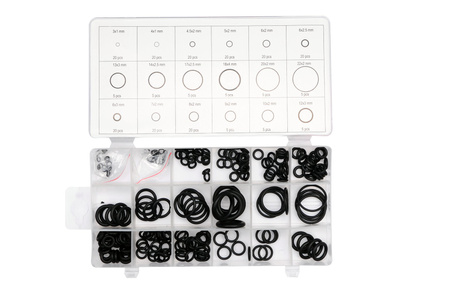 Sada 225dílných pryžových O-kroužků Yato YT-06877