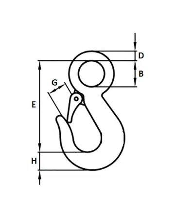 Hák s okem OS 7/8-8 2,0t