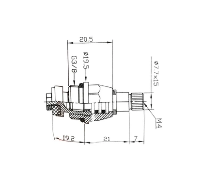 Posuvná hlava Duro pro 3/8" baterie D/A-GS38