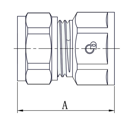 Diamantový konektor ZŁ-DZ PEX-AL-PEX vnitřní závit 20x3/4" mosaz FTN-002.3/4x20.ZŁ-DZ