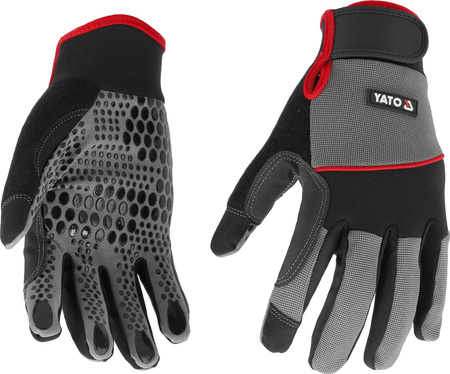 Skvrnité protiskluzové rukavice Yato vel. 8 YT-746648