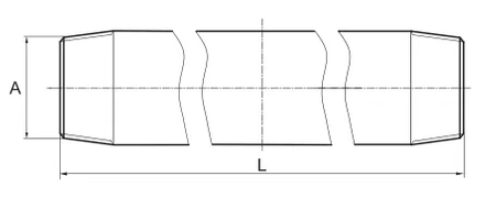 Diamantový závitový konektor 3/4"x1500mm pozinkovaný KR-GW.20x1500.OC