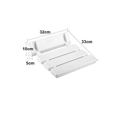 Skládací sedátko do sprchy pro tělesně postižené, bílé