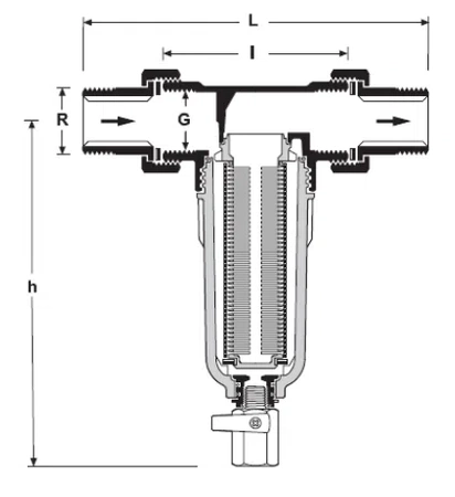 Vodní filtr Honeywell Resideo 3/4" s oplachem FF06-3/4AA