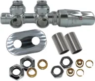 Termostatická instalační sada Vario Term All In One Twins levá bílá ATSGS0206CFK/L