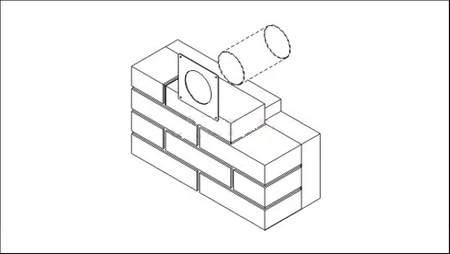 Doplňková nástěnná příruba s klapkou D/UOP 100/104 007-0230