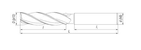 Čelní fréza Fenes DIN 844-A 12mm LN HSS 0641-512-110-120