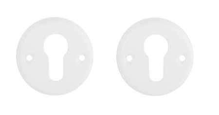 Kulatý vývěsní štít na vložení, bílá 4-0242